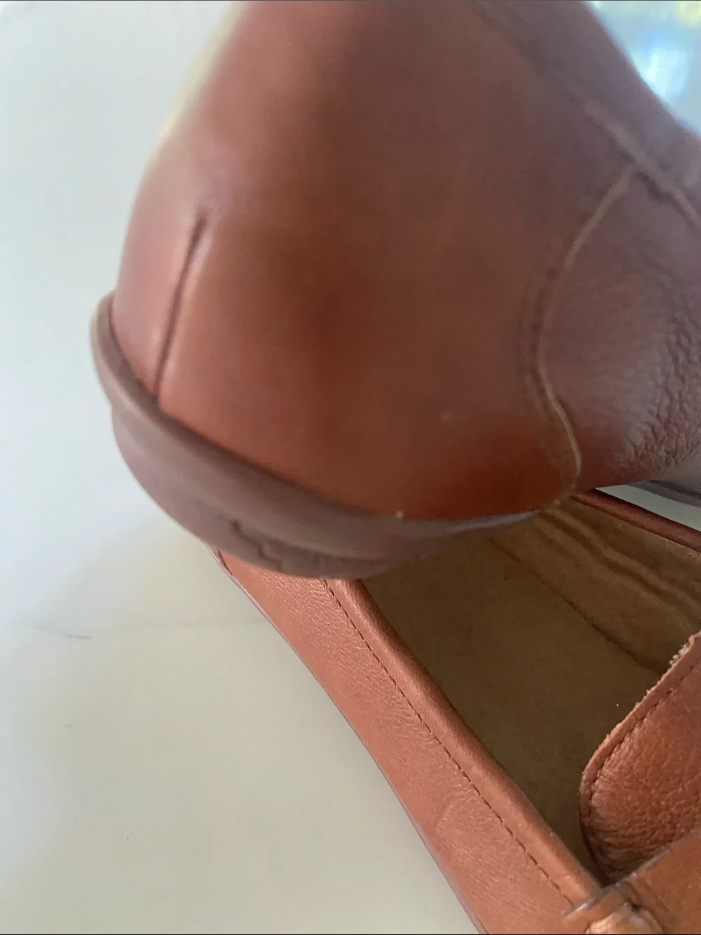 Hotter Tan Leather Penny Loafers for Women